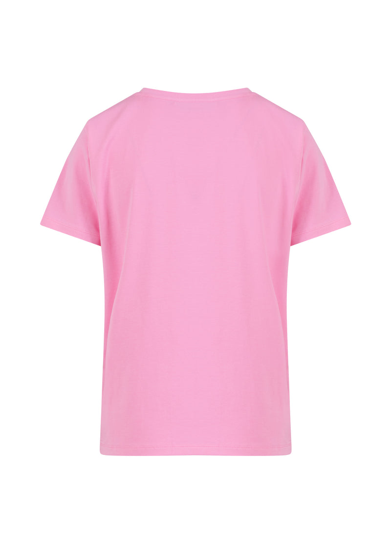 Coster Copenhagen T-SHIRT MET LOGO - MIDDELMOUWEN T-Shirt Bubble pink - 690