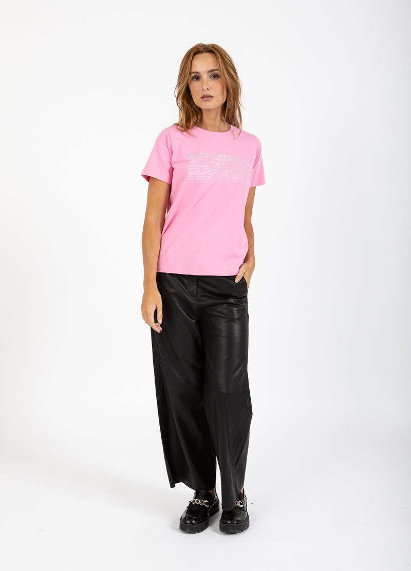 Coster Copenhagen T-SHIRT MET LOGO - MIDDELMOUWEN T-Shirt Bubble pink - 690