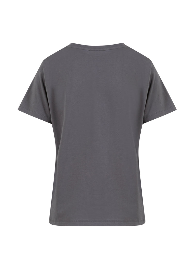 Coster Copenhagen T-SHIRT MET LOGO - MIDDELMOUWEN T-Shirt Volcanic grey - 188