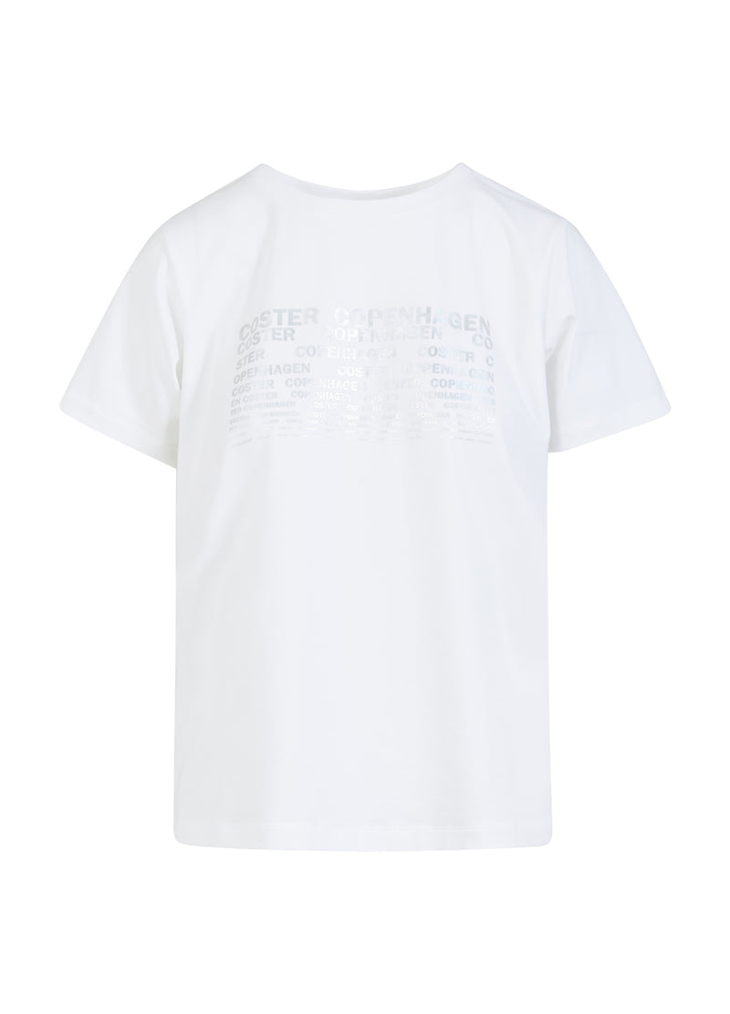 Coster Copenhagen T-SHIRT MET LOGO - MIDDELMOUWEN T-Shirt White - 200