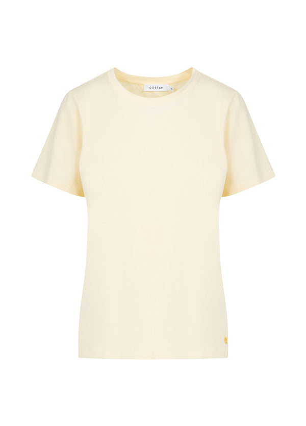 Coster Copenhagen T-SHIRT MET RONDE HALS - KORTE MOUWEN T-Shirt Butter yellow - 789