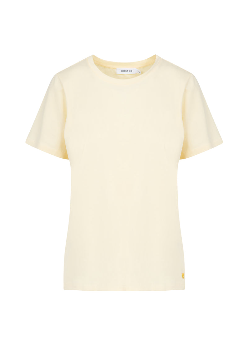 Coster Copenhagen T-SHIRT MET RONDE HALS - KORTE MOUWEN T-Shirt Butter yellow - 789
