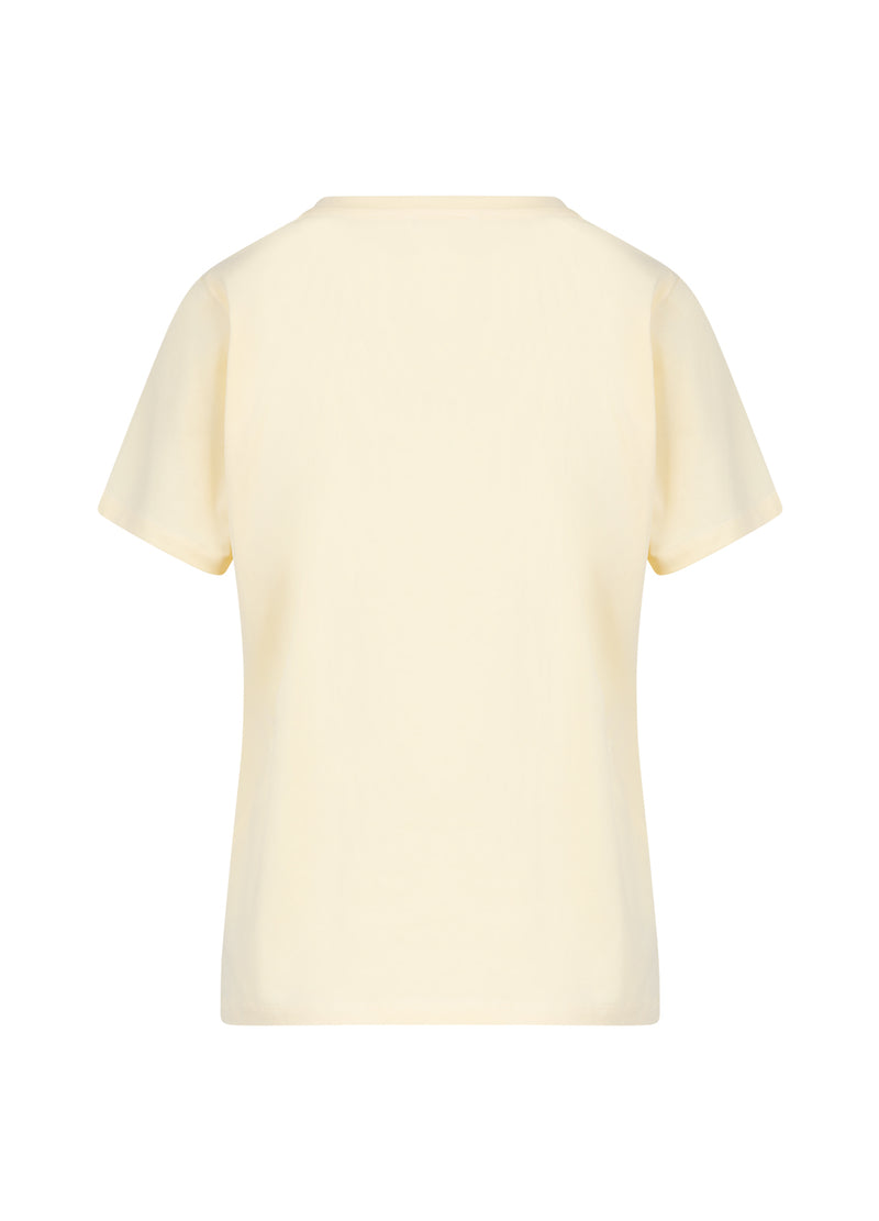Coster Copenhagen T-SHIRT MET RONDE HALS - KORTE MOUWEN T-Shirt Butter yellow - 789