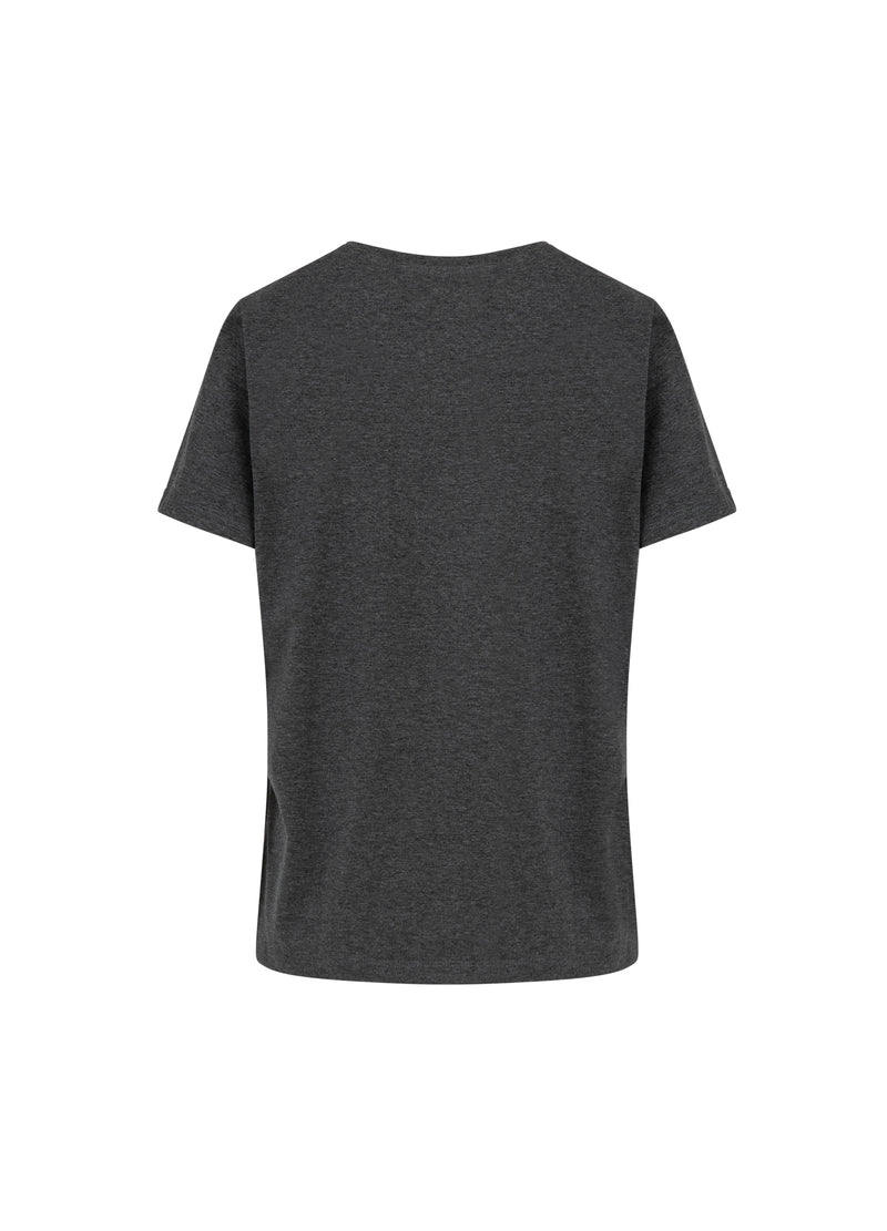Coster Copenhagen T-SHIRT MET RONDE HALS - KORTE MOUWEN T-Shirt Dark Grey Melange - 128
