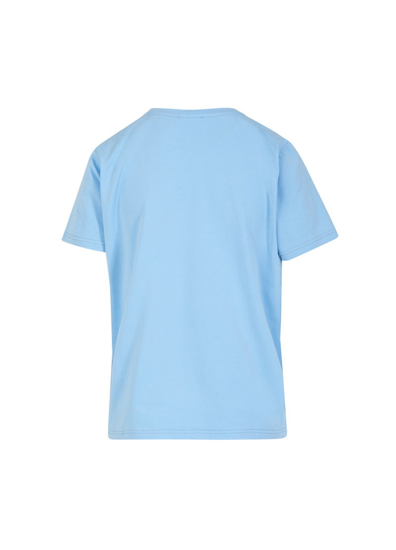 Coster Copenhagen T-SHIRT MET STRASS Shirt/Blouse Pastel blue - 538