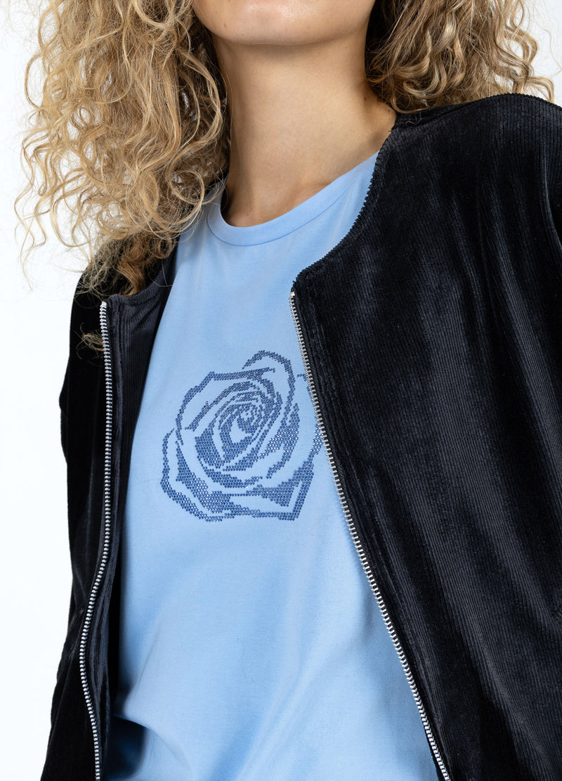 Coster Copenhagen T-SHIRT MET STRASS Shirt/Blouse Pastel blue - 538