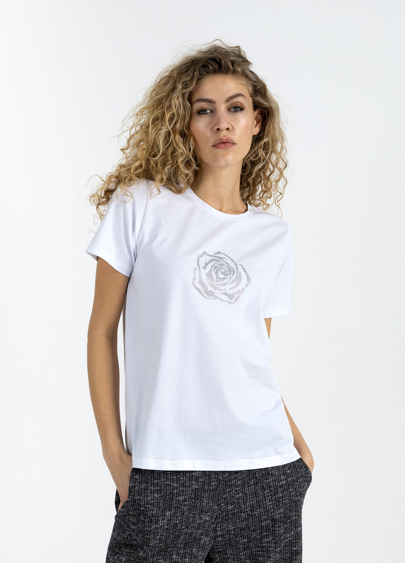 Coster Copenhagen T-SHIRT MET STRASS Shirt/Blouse White - 200