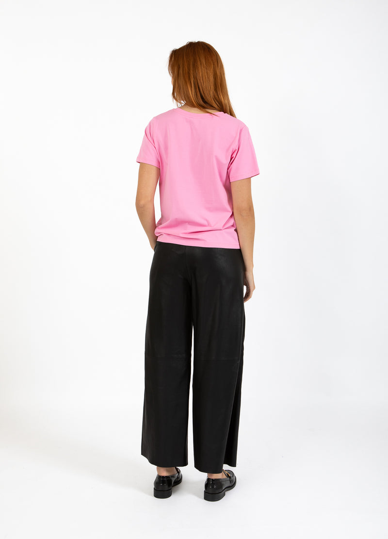 Coster Copenhagen T-SHIRT MET V-HALS - HALFLANGE MOUWEN T-Shirt Bubble pink - 690