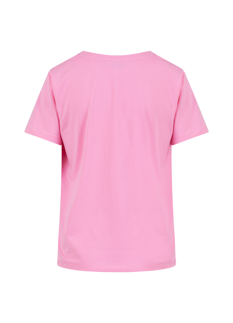 Coster Copenhagen T-SHIRT MET V-HALS - HALFLANGE MOUWEN T-Shirt Bubble pink - 690