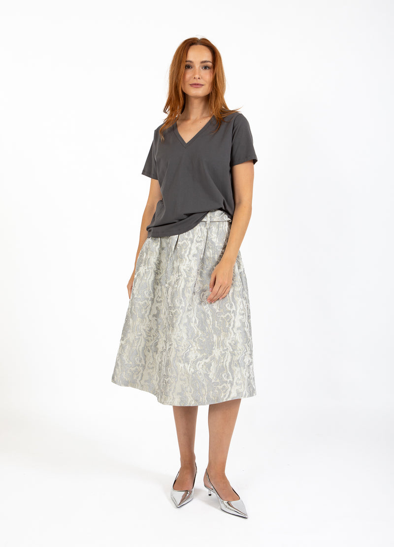 Coster Copenhagen T-SHIRT MET V-HALS - HALFLANGE MOUWEN T-Shirt Volcanic grey - 188