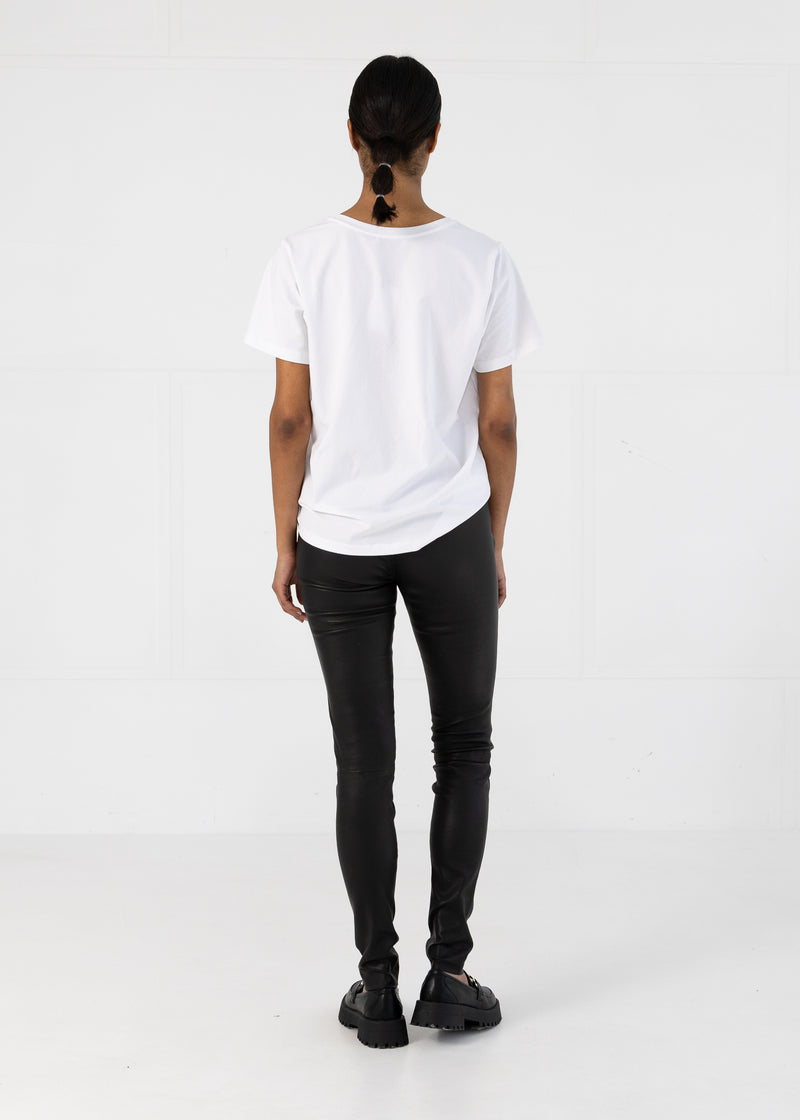 Coster Copenhagen T-SHIRT MET V-HALS - HALFLANGE MOUWEN T-Shirt White - 200