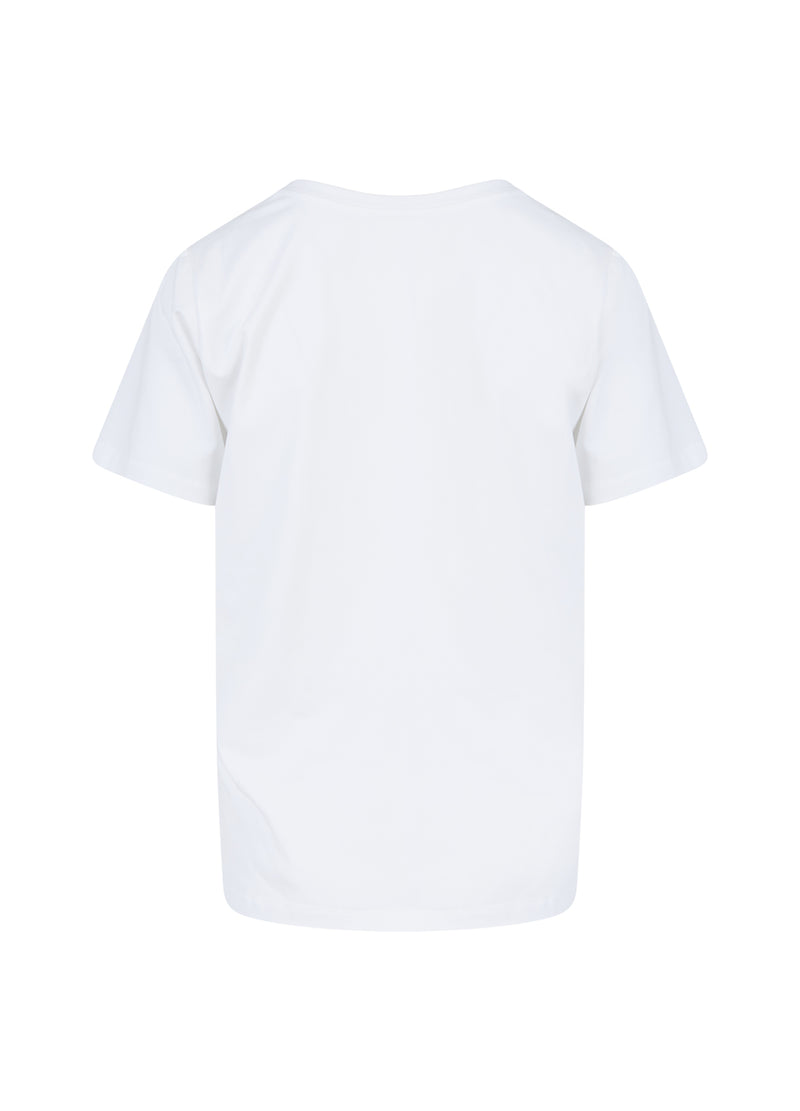 Coster Copenhagen T-SHIRT MET V-HALS - HALFLANGE MOUWEN T-Shirt White - 200