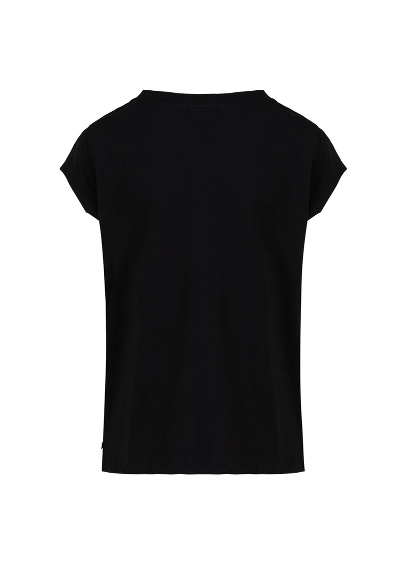 Coster Copenhagen  T-SHIRT MET COSTER LOGO IN STUDS - KORTE MOUWEN T-Shirt Black - 100