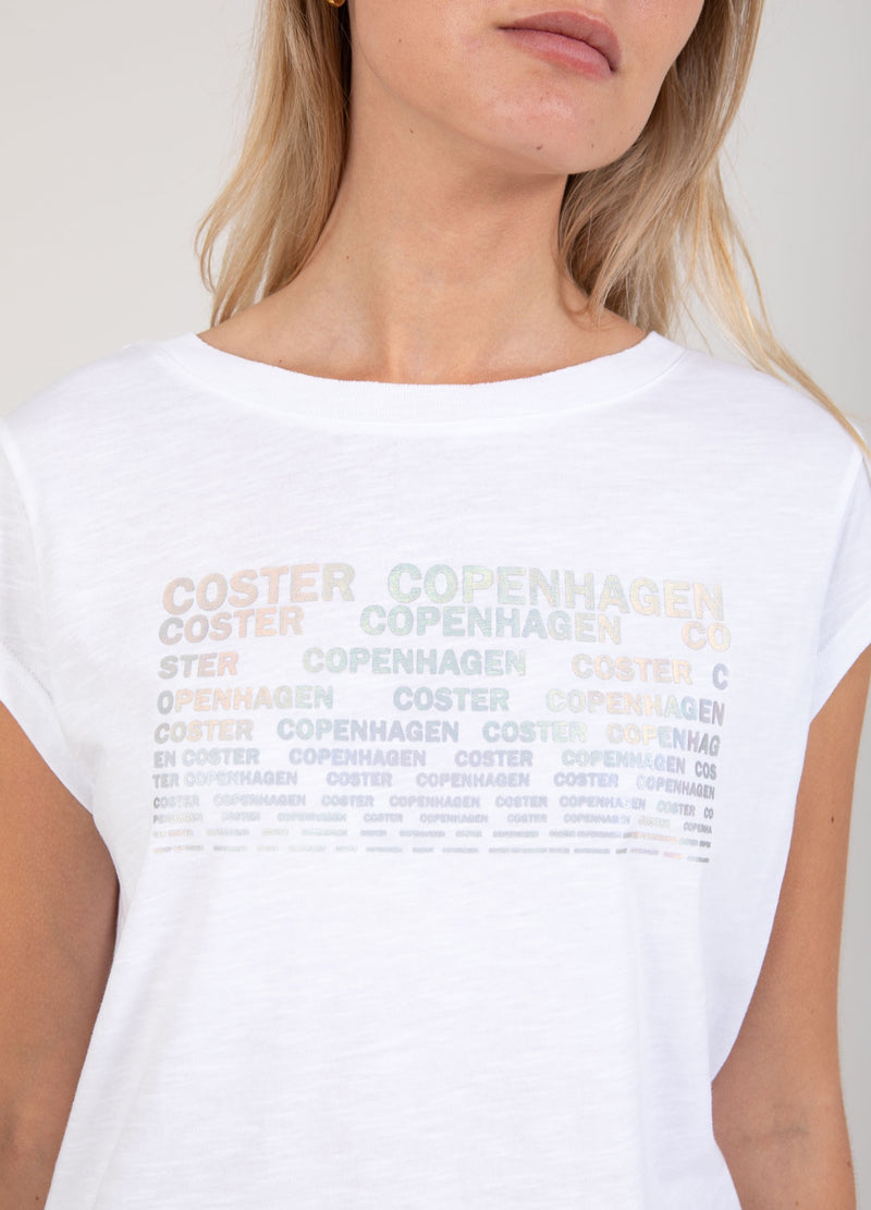 Coster Copenhagen T-SHIRT MET COSTER PRINT - KAP MOUW T-Shirt White - 200