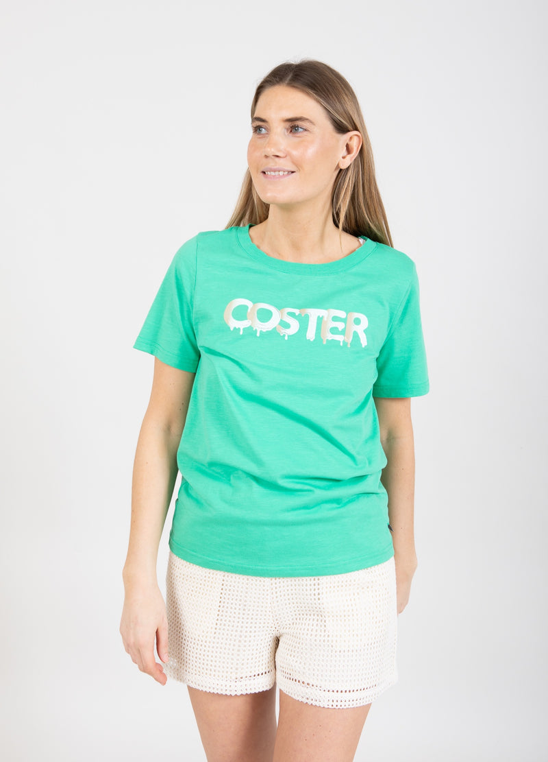 Coster Copenhagen T-SHIRT MET GRAFITTI LOGO T-Shirt Clover green - 408