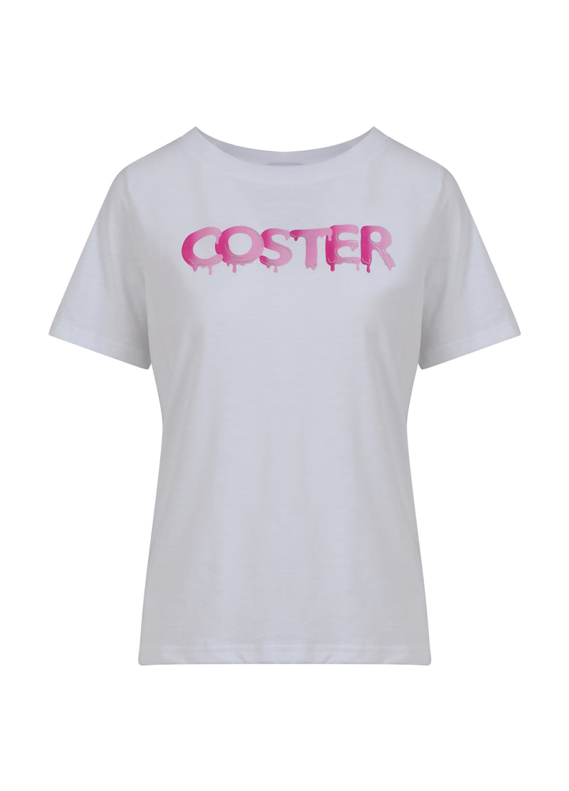 Coster Copenhagen T-SHIRT MET GRAFITTI LOGO T-Shirt White - 200