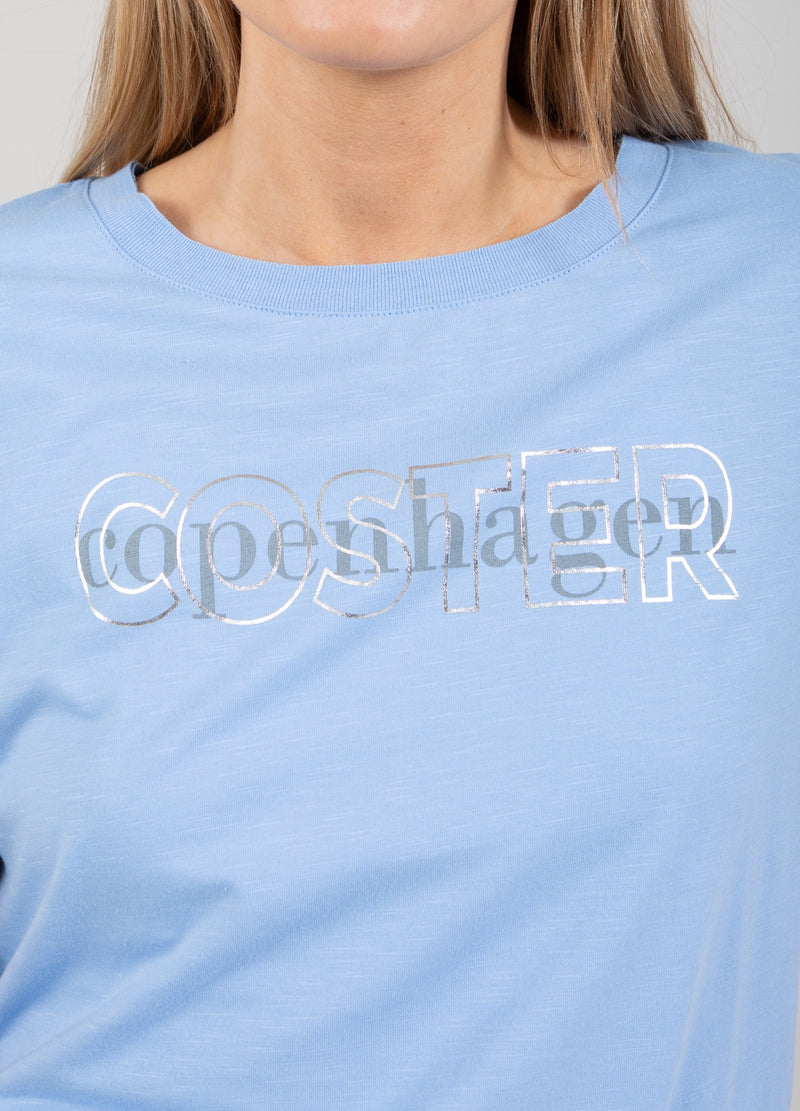 Coster Copenhagen T-SHIRT MET LOGO T-Shirt Bright sky blue - 503