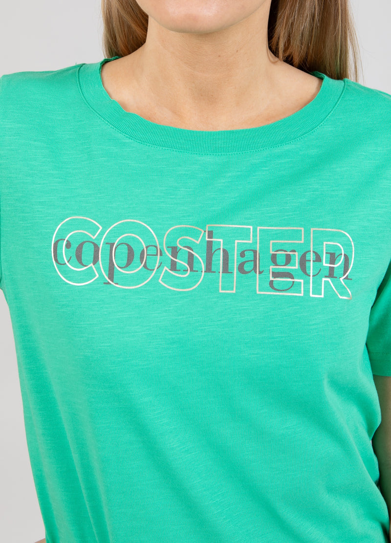 Coster Copenhagen T-SHIRT MET LOGO T-Shirt Clover green - 408