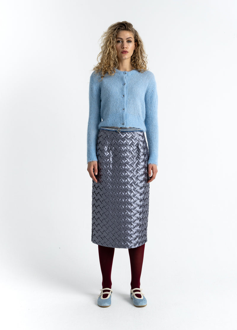 Coster Copenhagen TEXTUUR ROK Skirt Mist grey - 121