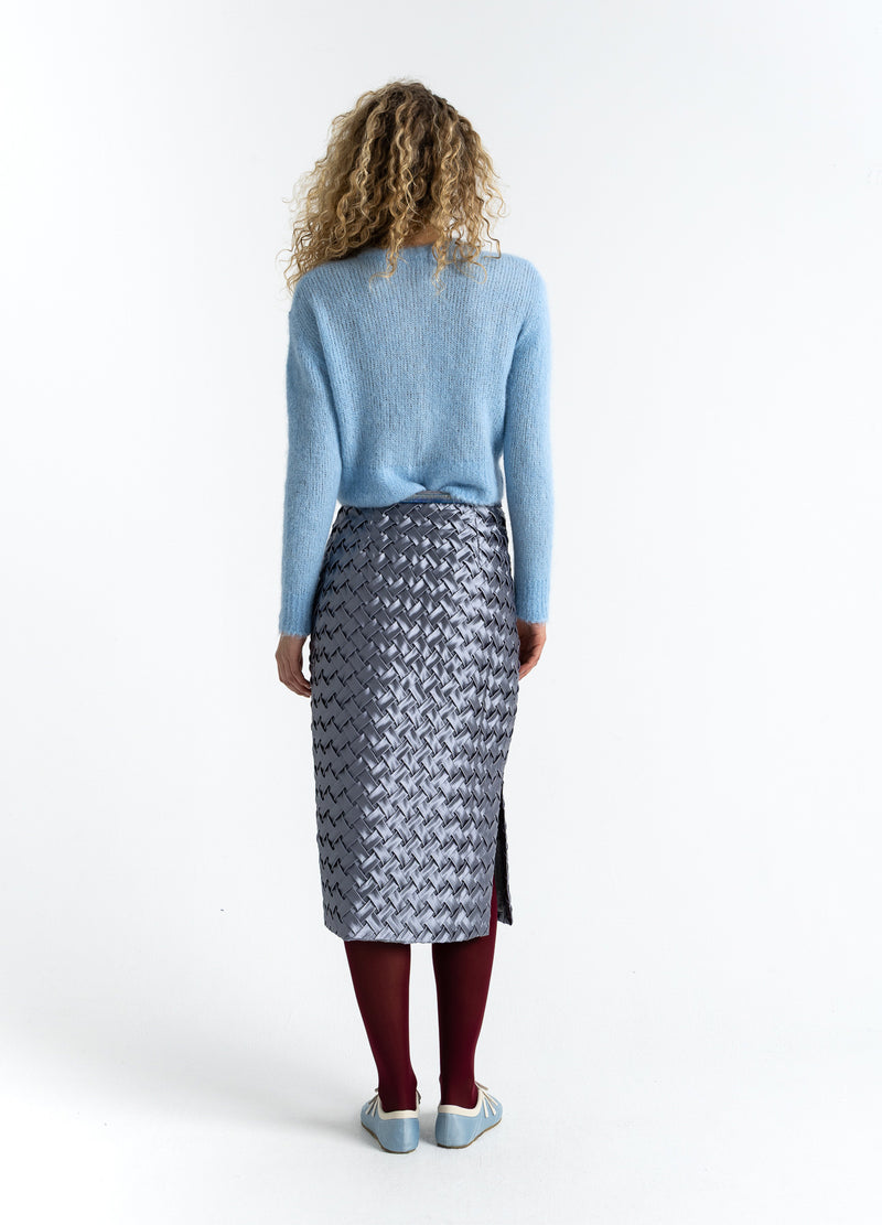 Coster Copenhagen TEXTUUR ROK Skirt Mist grey - 121