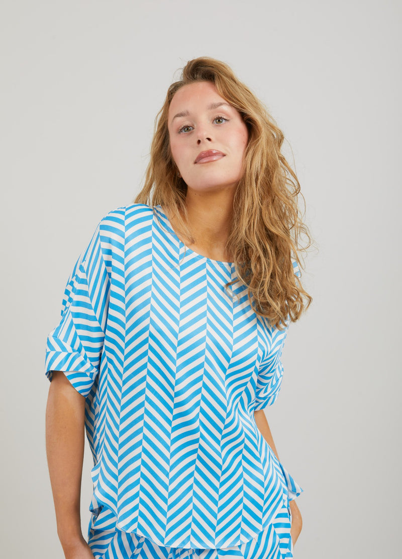 Coster Copenhagen TOP IN HERINGBONE PRINT Shirt/Blouse Heringbone print - 918