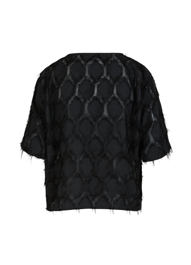 Coster Copenhagen TOP IN PLUIZIGE KANT Shirt/Blouse Black - 100