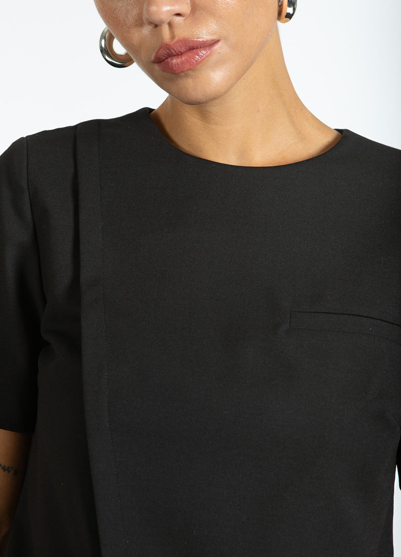 Coster Copenhagen TOP MET PLOOIDETAIL Shirt/Blouse Black - 100