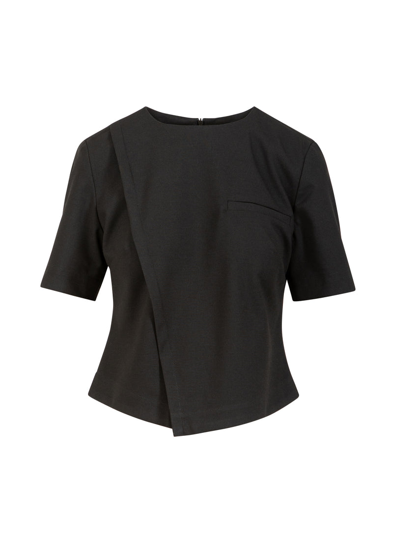 Coster Copenhagen TOP MET PLOOIDETAIL Shirt/Blouse Black - 100