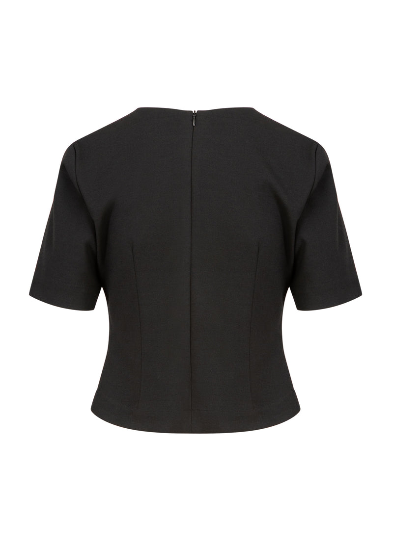 Coster Copenhagen TOP MET PLOOIDETAIL Shirt/Blouse Black - 100