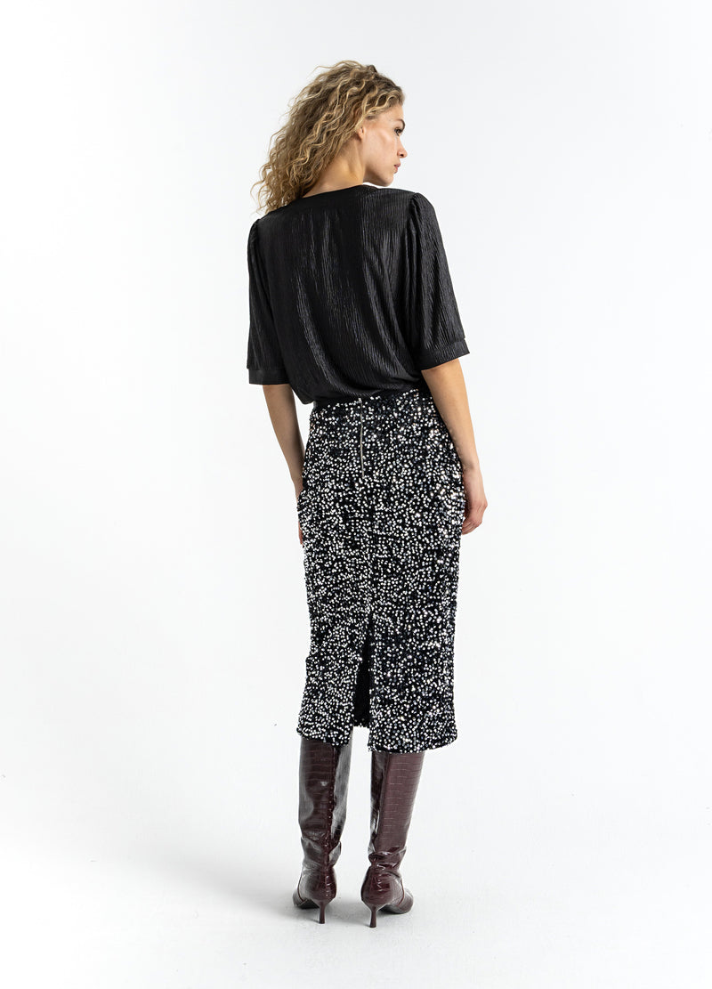 Coster Copenhagen TOP MET POFMOUWEN Shirt/Blouse Black - 100