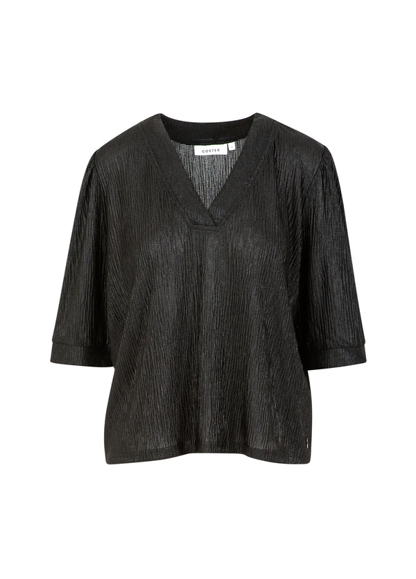 Coster Copenhagen TOP MET POFMOUWEN Shirt/Blouse Black - 100