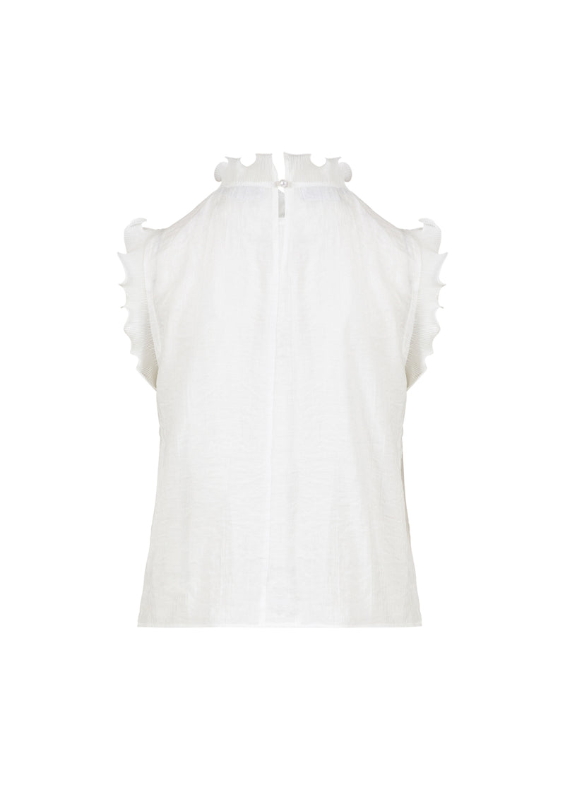 Coster Copenhagen TOP MET RUCHES Shirt/Blouse Off white - 201