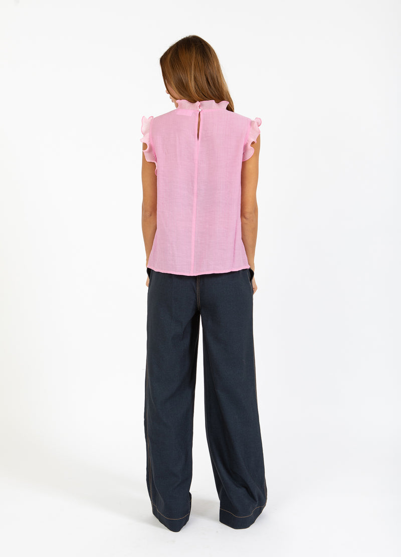 Coster Copenhagen TOP MET RUCHES Shirt/Blouse Magenta - 861