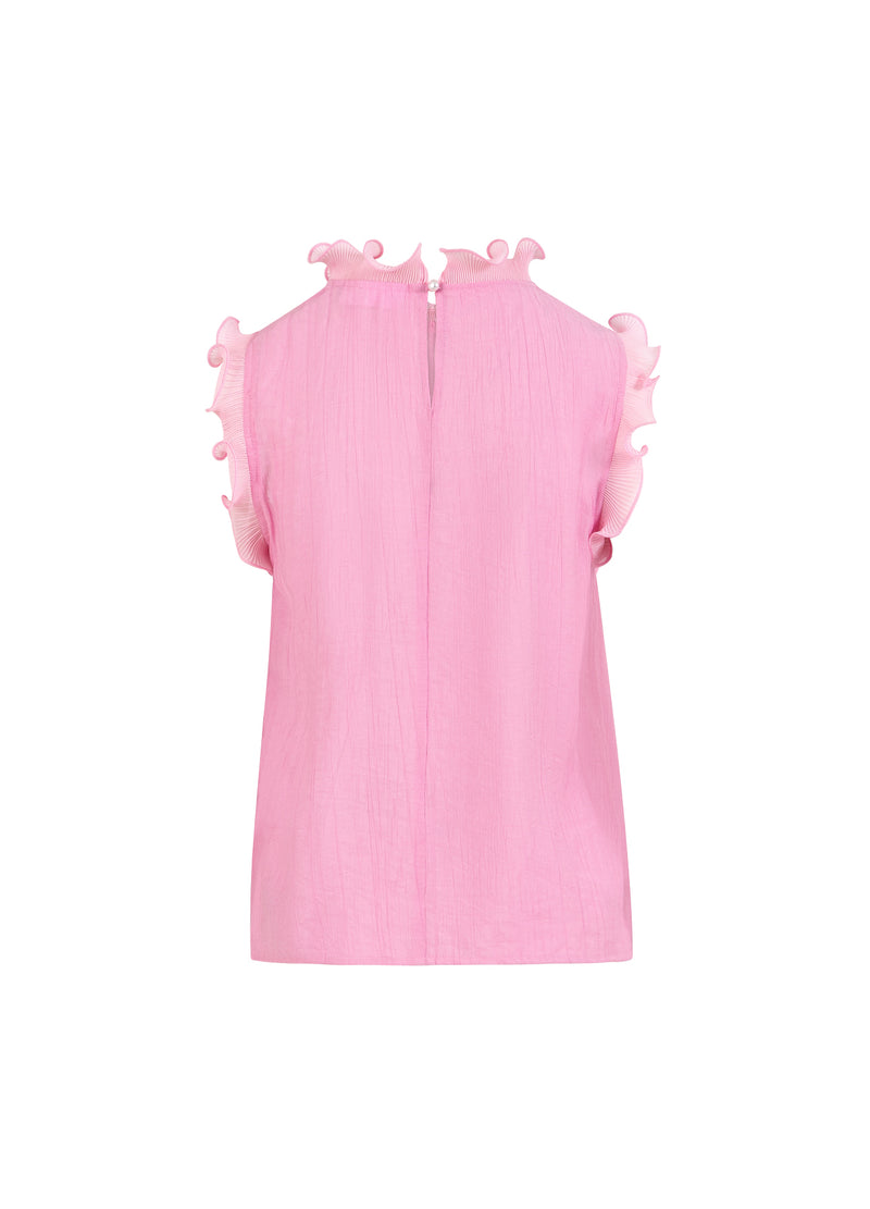 Coster Copenhagen TOP MET RUFFLES Shirt/Blouse Magenta - 861