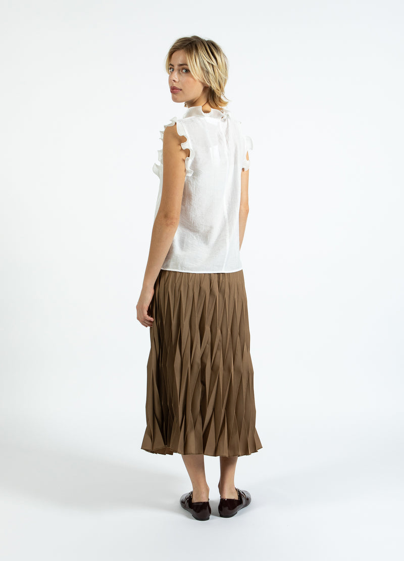 Coster Copenhagen TOP MET RUFFLES Shirt/Blouse Off White - 202