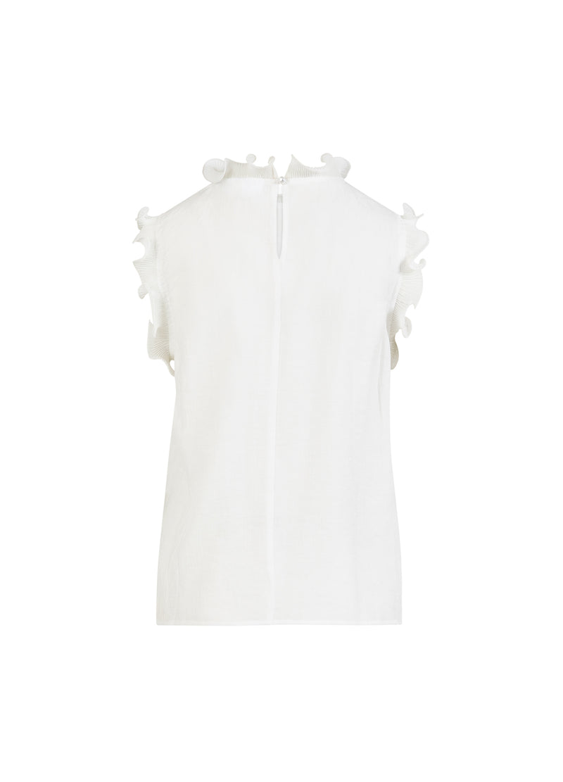 Coster Copenhagen TOP MET RUFFLES Shirt/Blouse Off White - 202