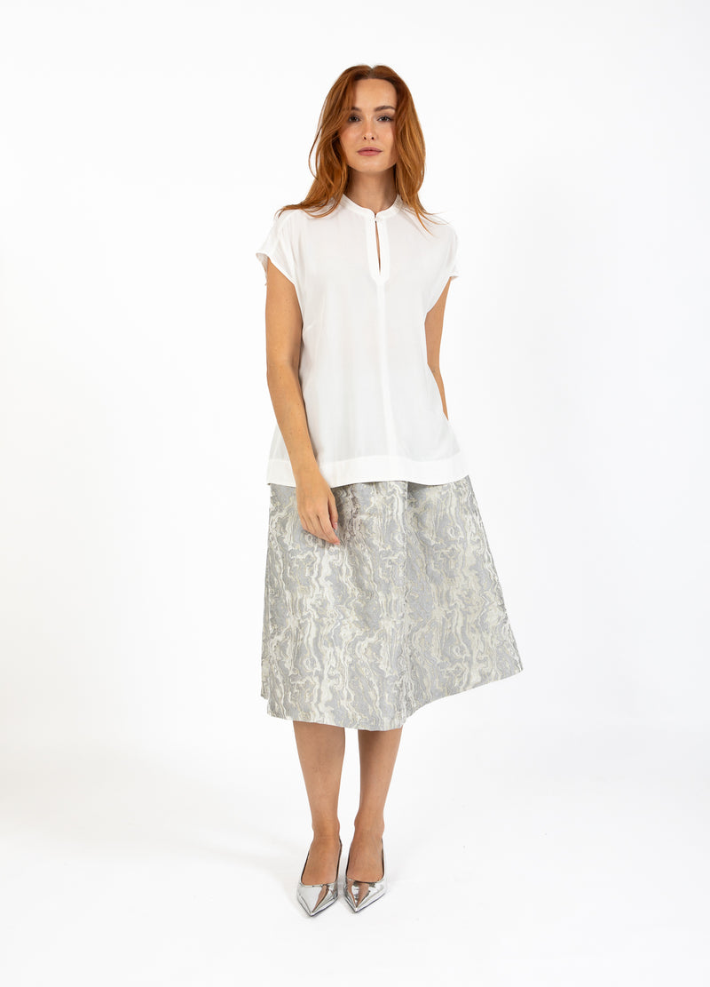 Coster Copenhagen TOP MET STANDKRAAG Shirt/Blouse Off white - 201