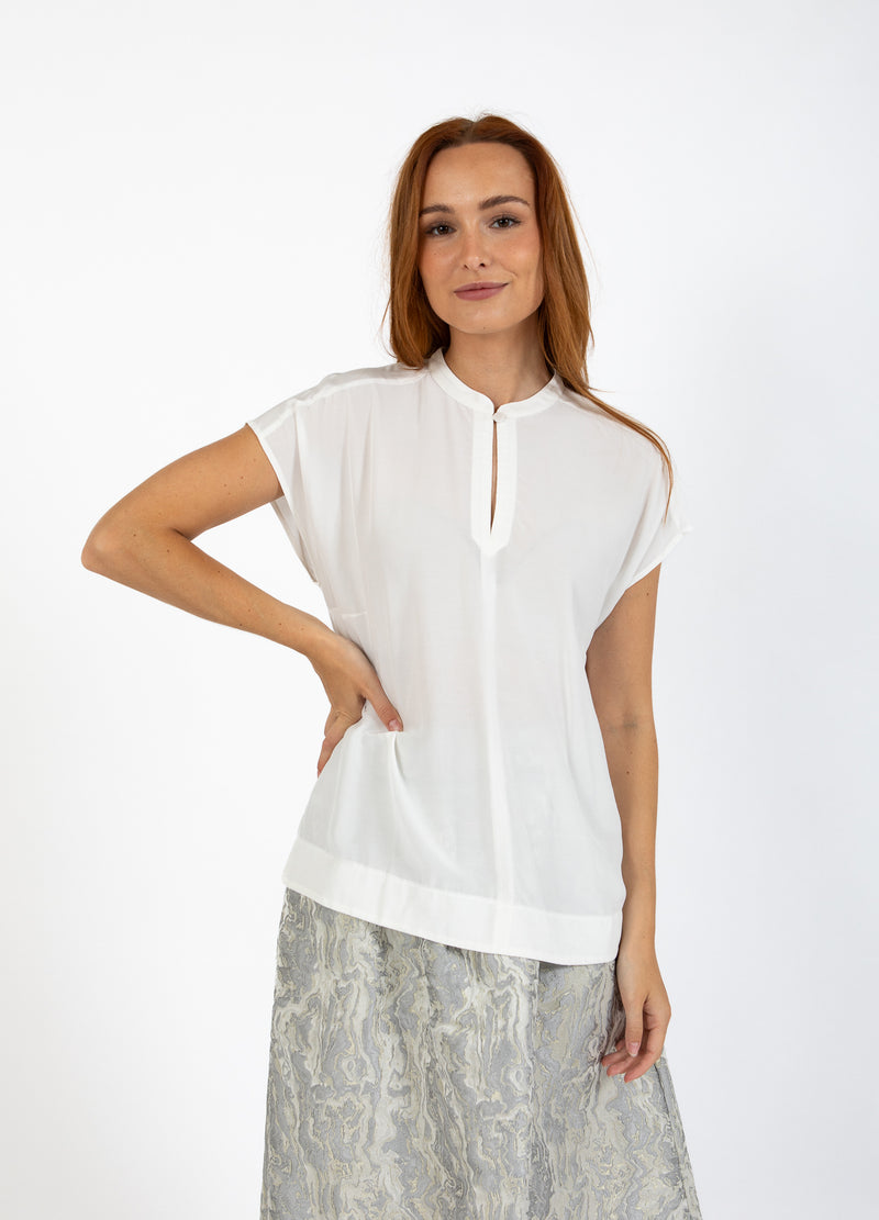 Coster Copenhagen TOP MET STANDKRAAG Shirt/Blouse Off white - 201