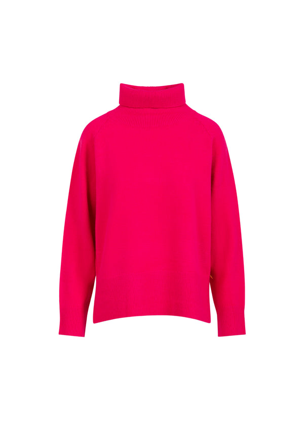 Coster Copenhagen TRUI MET HOGE HALS - COMFY Knitwear Hot pink - 683