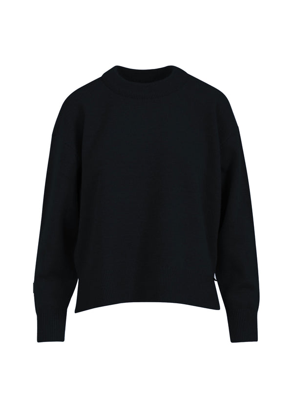 Coster Copenhagen TRUI MET RONDE HALS - COMFORTABEL GEBREID Knitwear Black - 100