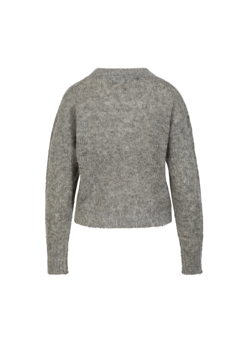 Coster Copenhagen V-HALS GEBREID IN ALPACA Knitwear Light grey melange - 129