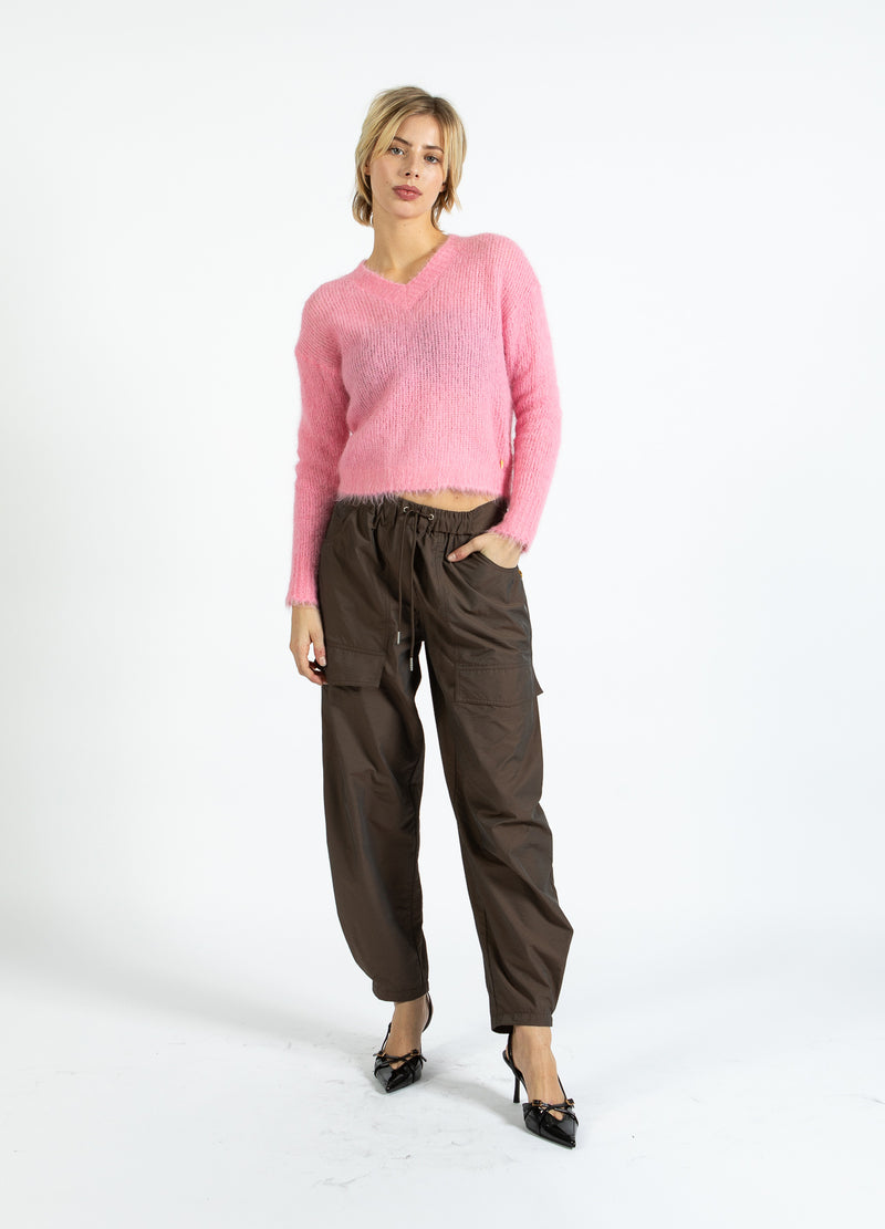 Coster Copenhagen V-HALS GEBREID IN ALPACA Knitwear Tropical pink - 689