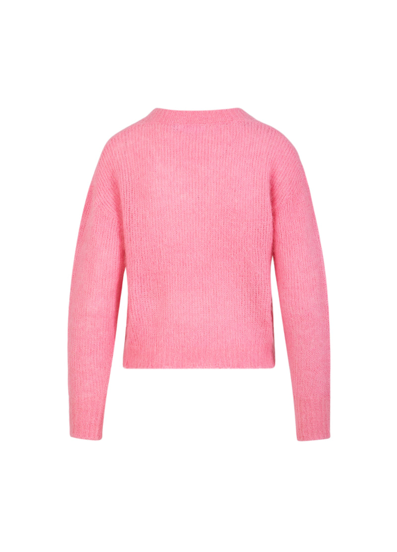 Coster Copenhagen V-HALS GEBREID IN ALPACA Knitwear Tropical pink - 689