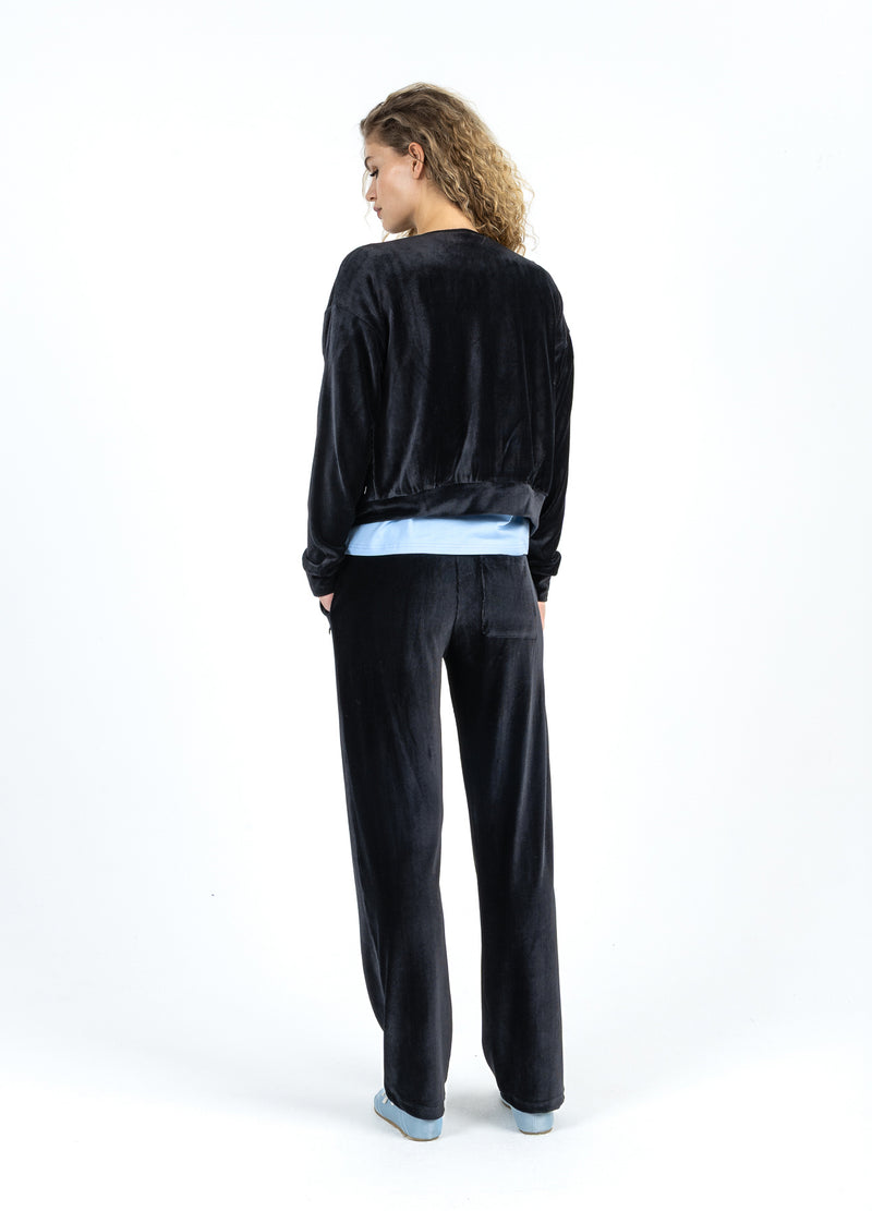 Coster Copenhagen VELVET BROEK - SILLE FIT Pants Black - 100