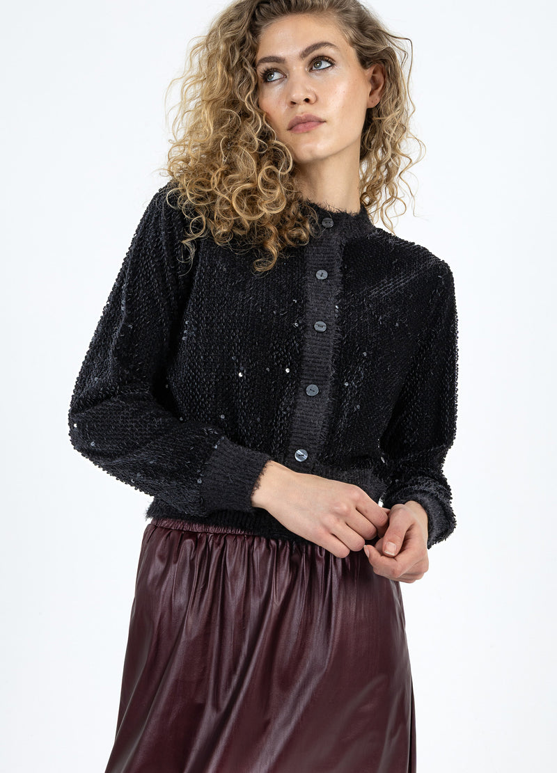 Coster Copenhagen VELVET SEQUIN VEST Shirt/Blouse Black - 100