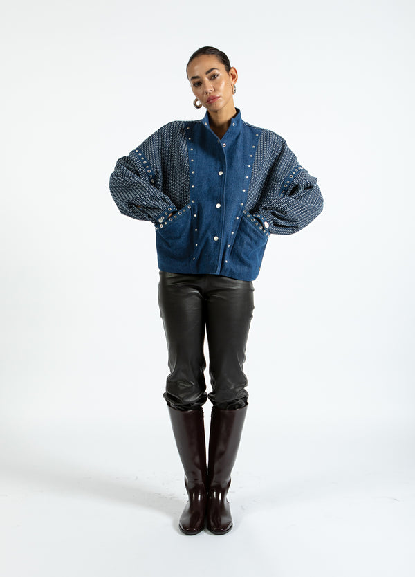 Coster Copenhagen VERSIERDE DENIM JAS Outerwear Blue denim - 510