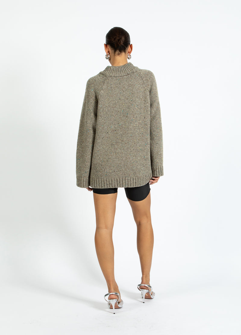 Coster Copenhagen VERVLOEKT GEBREID Knitwear Taupe melange - 313