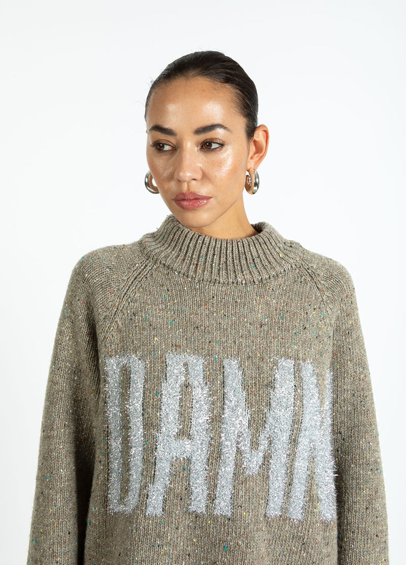 Coster Copenhagen VERVLOEKT GEBREID Knitwear Taupe melange - 313