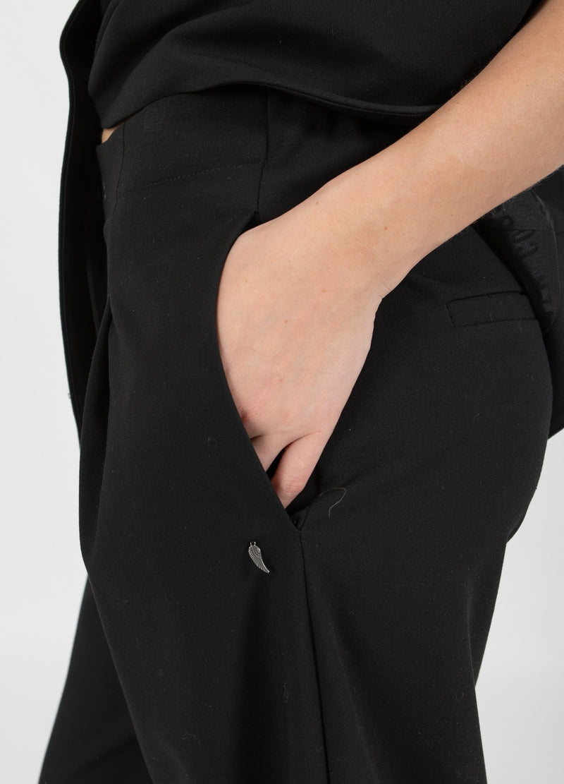 Coster Copenhagen WIJDE ZAKELIJKE BROEK - SILLE FIT Pants Black - 100