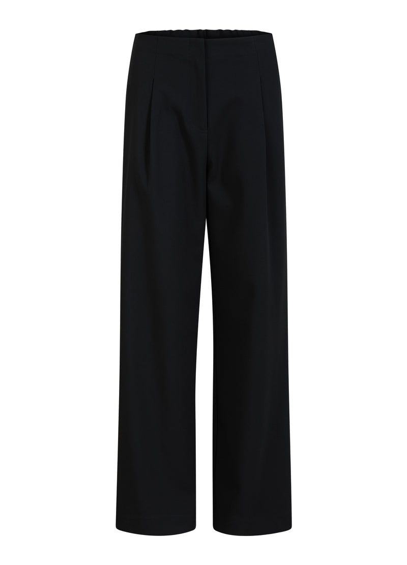 Coster Copenhagen WIJDE ZAKELIJKE BROEK - SILLE FIT Pants Black - 100